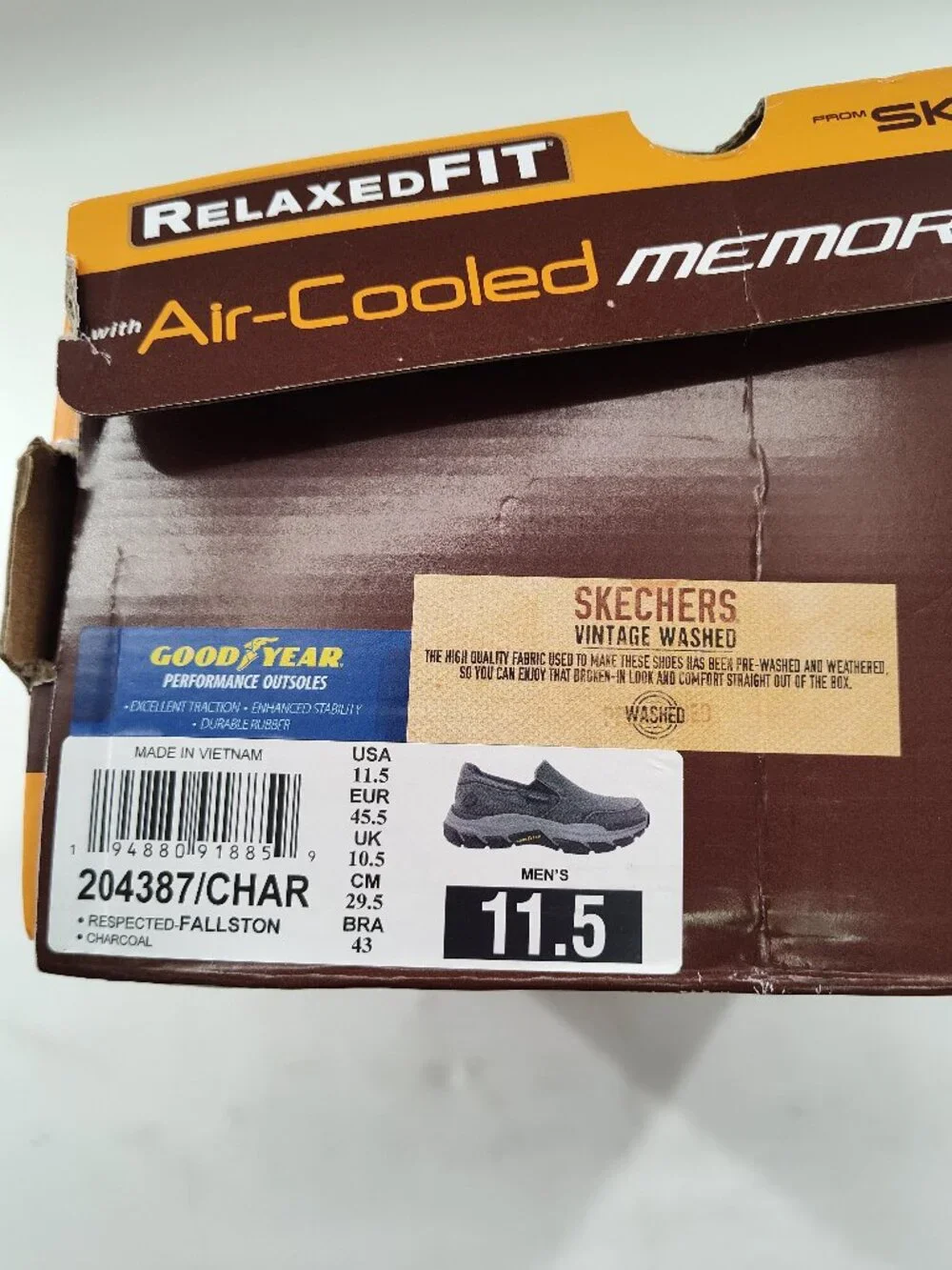 Men's Skechers Relaxed Fit Air Cooled Vintaged Washed Size 11.5       P#679@CMK